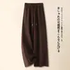 Pantalones de Acetato y Cachemira con Cintura Elástica para Mujer, Pantalones Casuales de Lana para Otoño e Invierno, Nuevo Estilo 2026, Pantalones Largos de Pierna Ancha Estilo Perezoso