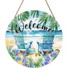 Venta Caliente Popular de Amazon Bienvenida Decorativa Artesanía de Madera Colgante para el Hogar Jardín Granja Decorativa Productos Terminados