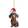 Pingente de cachorro salsicha transfronteiriço novo pingente de Natal Wansheng enfeites de árvore de Natal enfeites de carro decorações