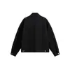 Chaqueta Cattee Retro Americano Desestructurada con Empalmes Cuello Alto para Hombres y Mujeres Otoño Cleanfit Corta Ancha Casual Otoño