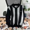 Chaqueta Cárdigan Estilo Universitario Transfronteriza para Hombre, Otoño Cómodo Tejido Casual, Suéter de Bloques de Color Tejido Juvenil para Pareja