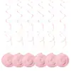 Decoraciones de Guirnaldas para Mascotas Transfronterizas Rosa Macaron PVC Espiral Colgantes Adornos Arreglo Fabricante Decoraciones para Fiestas al por Mayor