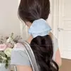 Scrunchie com vibe feminina, elástico de cabelo coreano fofo, acessório de cabelo estilo preguiçoso oversized, faixa de cabelo para coque