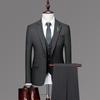 Terno Masculino Terno Estilo Coreano Terno Slim Moda Tendência Terno Pequeno Vestido de Banquete de Casamento Terno de Três Peças