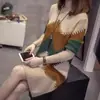 Jersey de mujer de largo medio, estilo nuevo para otoño e invierno de 2026, prenda exterior holgada, top de punto elegante y versátil.