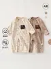 Ropa de Bebé Estilo Ins para Primavera y Otoño, Mameluco de Bebé, Estilo Otoño, Clase A, Pijama de Manga Larga para Bebé Recién Nacido, Traje para Gatear