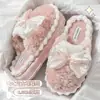 Pantuflas de algodón para mujer 2026 nuevas de otoño e invierno para interior en casa de suela gruesa cálidas de invierno pantuflas de felpa para maternidad para mujer
