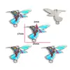 Accesorios para Joyería de Aleación con Goteo de Aceite DIY Colgante de Pájaro Gorrión Colorido Pulsera Llavero Colgante Decorativo W522