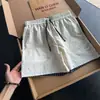 Shorts de Retazos a Cuadros Estilo Americano para Hombre, Shorts Deportivos de Nylon Finos de Secado Rápido para Verano con un Diseño Elegante, Shorts Casuales de Cinco Puntos para la Playa