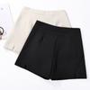 Roupas femininas plus size short modelador para meninas cheinhas calça pantalona cintura alta preta fina de verão para usar por cima calça de perna larga