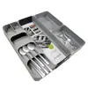Caja organizadora de cajón de cocina Bandeja vajilla británica cuchillo cuchara tenedor bandeja de almacenamiento separada organizando almacenamiento