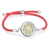 Cuerda Roja Moda Sencilla Difusor de Aceites Esenciales Aromaterapia Caja Pequeña Pulsera Redonda Accesorios de Joyería Caja de Fragancia Decoraciones