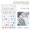 Adesivos de Unhas Artísticas Floco de Neve Branco de Natal Patches Quentes de Venda Transfronteiriça Árvore de Natal Novo Estilo Adesivos de Unhas DIY Atacado