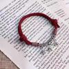 Nova Pulseira de Sino Estilo Chinês Pulseira de Algodão Trançado Garganta Versátil Nicho Feita à Mão Corda Vermelha Corda de Mão Estilo Xizang para Homens e Mulheres Casal