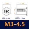 Agujero Ciego Acero al Carbono Galvanizado Tuerca Remachable Columna Bso-3.5M3 Espárrago de Placa de Presión Agujero Inferior 5.4 Columna Remachable Hexagonal