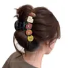 Elegante pinza para el pelo de tamaño grande para cabello grueso, pinza para el pelo simple nueva, pinza de tiburón para la parte posterior de la cabeza, accesorio para el pelo de cachorro de dibujos animados con galleta