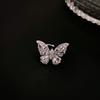 Agulha de prata Cor Zircon Borboleta Brincos Vintage Design de Moda Orelha Stud Temperamento All-match High-end Sense Brincos Atacado Mulheres