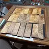 01 Marcapáginas Clásico Chino de Madera Dorada Nanmu, Estilo Antiguo, Arte Cultural y Creativo, Regalo Hecho a Mano Retro para Maestros, en Blanco Estilo Ciudad Prohibida