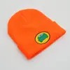 Nuevo Gorro de Punto Bordado de Rana de Amazon para Mujer Estilo Europeo y Americano Parpa el Rapero Hip-Hop Gorro Pullover Tendencia
