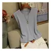 Chaleco Estilo Coreano para Mujer para Usar por Dentro y por Fuera, Tejido de Punto Puro Corto Pequeño de Tirantes, Top Ajustado, Tejido de Punto, Chaqueta de Chenilla