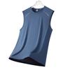 Camisa Sem Roupa Masculina Seda de Gelo Manga Curta Regata Fitness Regata Sem Manga Verão Secagem Rápida Malha Tamanho Grande Top Esportivo