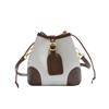 Bolso Cubo de Color Contrastante para Mujer 2025 Transfronterizo Nuevo de Moda Tendencia Bolso de Hombro Lona Costura Textura Estilo Coreano Bolso Cruzado