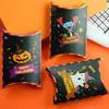 3 modelos a elegir bolsa de papel de Halloween de dibujos animados caja almohada para dulces en stock al por mayor embalaje creativo caja de regalo