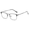 Gafas Planas Personalizadas Jamie 101902 Estilo Pareja Forma Cuadrada, Cómodas de Usar, Montura de Metal, Gafas Bloqueadoras de Luz Azul
