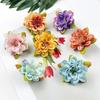 Simulação gradiente pequena cabeça de crisântemo diy cocar grampo de cabelo flor material acessórios roupas e chapéu vestido decoração arranjo de flores fotografia adereços