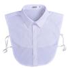 Vestido Profesional Cuello Falso para Mujer Otoño e Invierno Decorativo Camisa Cuello Falso Suéter para Hombre Artefacto Combinable Negro Blanco Azul Color Sólido Algodón
