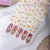 Cyansea Nuevas Pegatinas para Uñas Lámina Dorada Pegatinas 3D para Uñas DIY Mariposa Xiaohongshu Láser Simples Pegatinas Ins