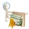 Suporte de Toalha com Ventosa, Montagem na Parede Giratória 180 Graus Sem Furos, Suporte Secador de 20cm em ABS para Cozinha Banheiro