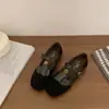 Zapatos Mary Jane Estilo Retro de Piel de Oveja, Zapatos Planos de Cuero para Mujer, Adecuados para Faldas, Nuevo Modelo 2026, Zapatos de una Sola Hebilla con Tira y Boca Baja