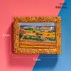 Geladeira adesivos imitação pintura mundialmente famosa Van Gogh série estrelado girassol nórdico em 3D resina força magnética