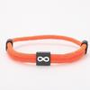 Pulsera Multicolor de Cuerda Milán con Punto Cruzado Símbolo de Infinito Letras de Acero Inoxidable Negro Ajustable Pulsera de Cuerda Trenzada