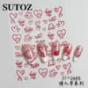 Adesivos de Nail Art Transfronteiriços Novos 2025 Série Dia dos Namorados Coração Estampa de Lábio Adesivos Adesivos Personalizados para Unhas Unha