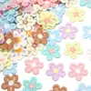 Parche bordado de flor de cinco pétalos de malla bicolor, accesorio para el cabello lindo y súper adorable, accesorio para ropa, muñeca, zapato y bolso
