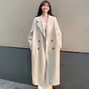 Abrigo de Lana para Mujer de Longitud Media 2023 Otoño e Invierno Nuevo Estilo Hepburn Elegante Pequeño Coreano Holgado Abrigo de Lana