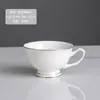 Juego de Taza y Platillo de Café Estilo Europeo para Uso en Casa, Hotel y Restaurante, Juego de Tazas de Café de Cerámica Minimalista Blanco Puro, Arte Latte Personalizable