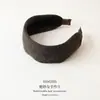 Nueva Diadema Ancha de Lana Tejida Estilo Francés Gris para Salir, Adorno para el Cabello de Diadema a la Moda para Mujeres