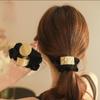 Elegante Anillo para el Cabello Metálico Negro Intestino Grueso Elegante Banda Elástica Cuerda para el Cabello para Mujer Tocado Cuerda para el Cabello Versátil Accesorios para el Cabello Avanzados