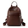 Mochila Feminina de Couro Genuíno de Alta Qualidade com Tanino Vegetal 2025 Nova Moda Primavera e Verão Grande Capacidade para Viagem e Dia a Dia