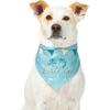 Bufanda Triángulo para Mascota Azul Primavera y Verano Adecuada para Bufanda de Perro Estampado Geométrico Producto Nuevo Transfronterizo Suministro Directo de Fábrica