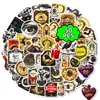 50 Pegatinas Nuevas de Graffiti de Boticario Gótico Transfronterizo, Pegatinas Decorativas Personalizadas Retro Medievales para Guitarra y Patineta