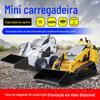 Minicarregadeira multifuncional com rodas, mini-subordinada, caminhão de máquinas de construção, esteira rolante, tração nas quatro rodas, pequena empilhadeira