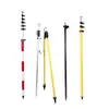 Pértiga Media de Fibra de Carbono para RTK/GPS 2.3m 5m Pértiga de Medición y Topografía Soporte de Trípode de Dos Pines