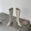 Primer Encuentro Otoño/Invierno Botas Largas de Punta Fina para Mujer 2026 Estilo Nuevo Tacón Fino Tacón Medio Sexy Versátil Hasta la Rodilla Adelgazantes Botas Altas