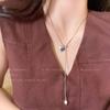 Suéter de Perlas de Amor Pull Cadena Ajustable para Mujer Moda Ins Estilo Frío de Alta Calidad Cadena de Suéter Versátil Otoño e Invierno