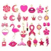 Conjunto misto de pequenos acessórios, pulseira DIY de liga com gotas de óleo, colar, brinco, pingente, chaveiro, acessório e pacote de material de decoração