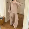 Pijama de Manga Larga para Mujer, Nuevo Estilo Primavera y Otoño 2026, Modal de Verano, Encaje Dulce, Conjunto de Dos Piezas Negro Holgado
